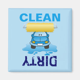 Carwash tecknad magnet