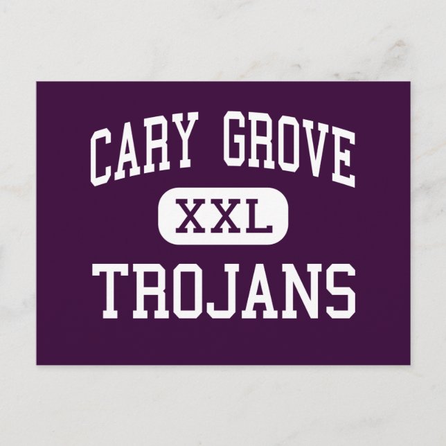 Cary Grove - Trojans - High School - Cary Illinois Vykort (Framsida)