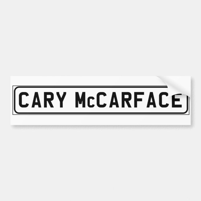 Cary McCarface bildekal (Framsidan)