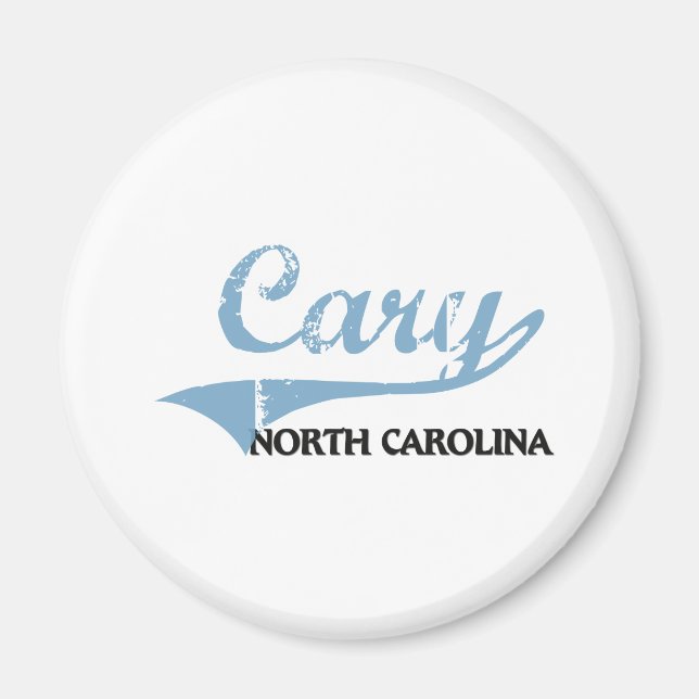 Cary North Carolina City Classic Magnet (Framsidan)