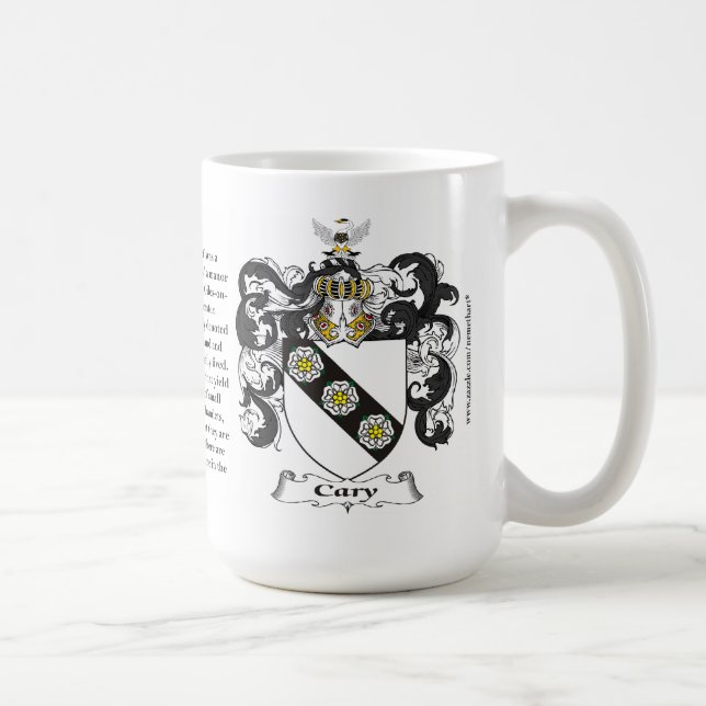 Cary, ursprung, det menande och vapenskölden kaffemugg (Höger)