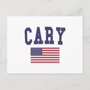 Cary US Flagga Vykort