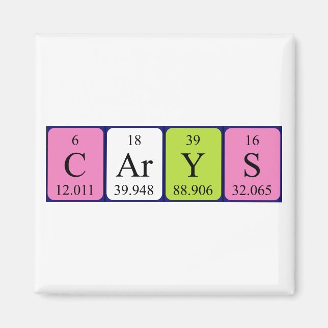 Carys Periodiska magnet bord namn (Framsidan)