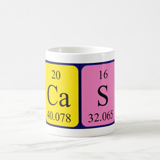 Cas Periodisk bord namn mugg (Center)