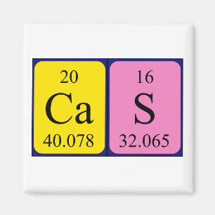 Cas Periodiska magnet bord namn