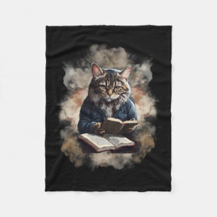Cas Reading A Bok Graphic Ca Kien Älskare Fleecefilt