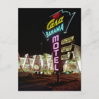 Casa Bahama Motel i Wildwood i New jersey, 1960-ta Vykort
