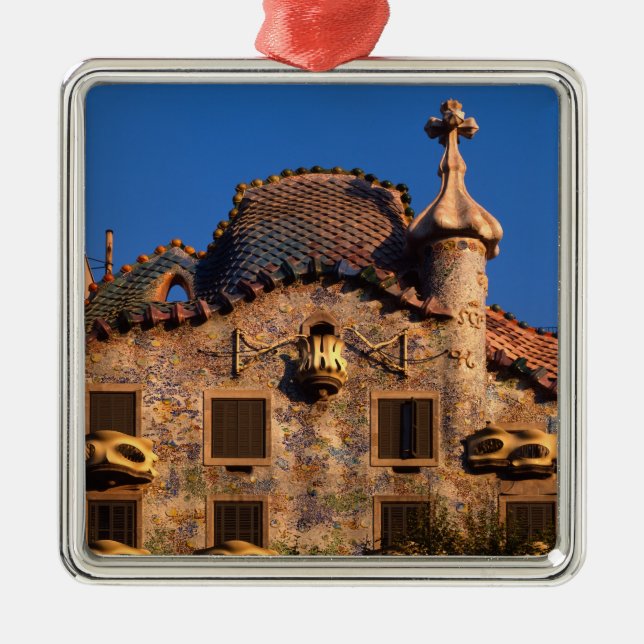 Casa Batilo, Gaudi-arkitektur, Barcelona, Julgransprydnad Metall (Framsidan)