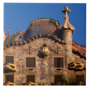 Casa Batilo, Gaudi-arkitektur, Barcelona, Kakelplatta