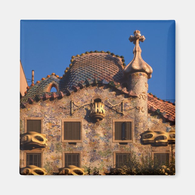 Casa Batilo, Gaudi-arkitektur, Barcelona, Magnet (Framsidan)