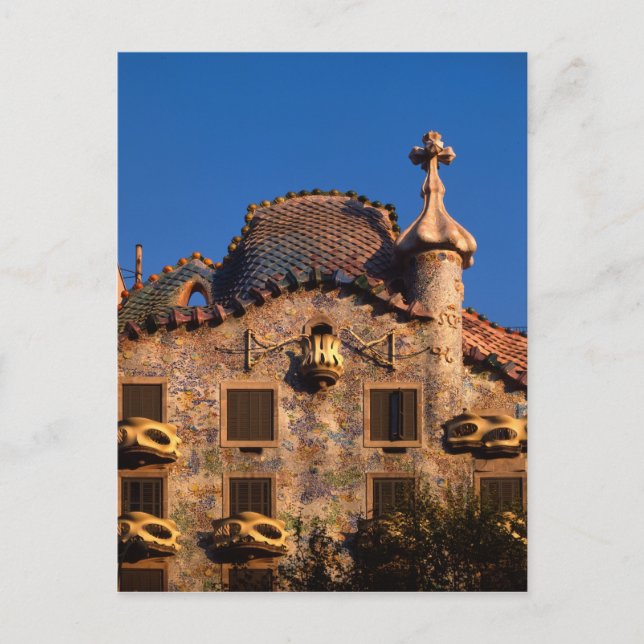 Casa Batilo, Gaudi-arkitektur, Barcelona, Vykort (Framsida)