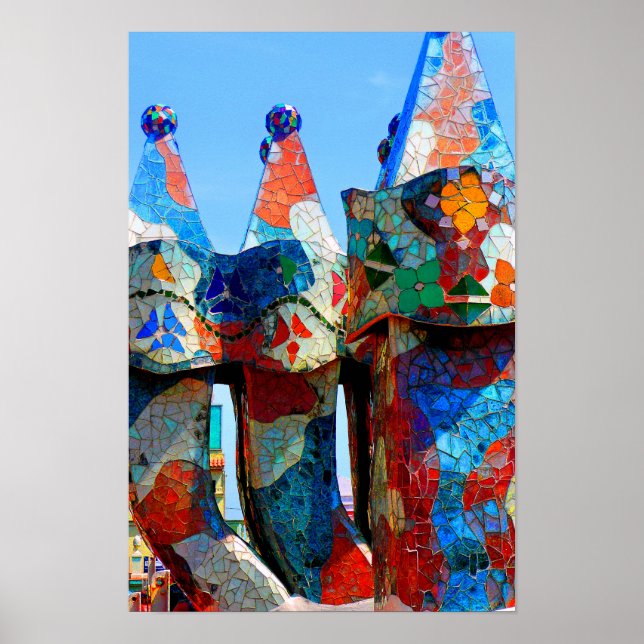 Casa Batllo Barcelona Spanien Poster (Framsidan)