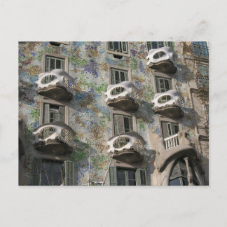 Casa Batlló i Barcelona av Antoni Gaudí Vykort