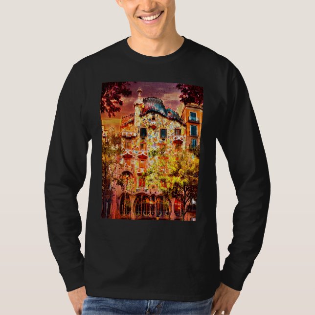 Casa Battlo Barcelona Spanien T Shirt (Framsida)