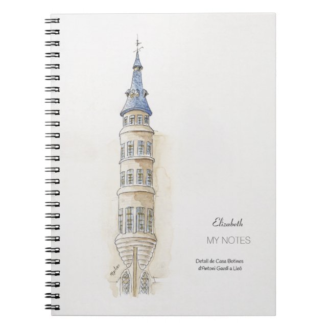 Casa Botines Detail - Antoni Gaudí Anteckningsbok (Framsidan)