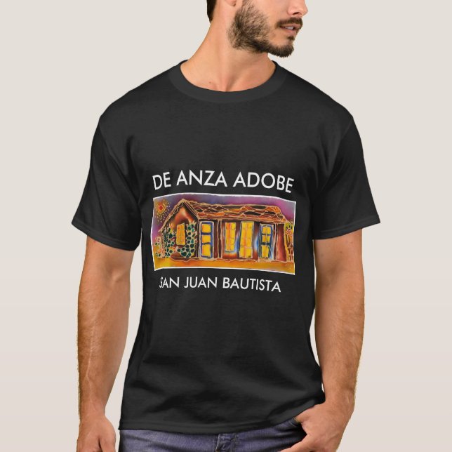 CASA DE ANZA ADOBE, SAN JUAN BAUTISTA, CALIFORNIA T SHIRT (Framsida)