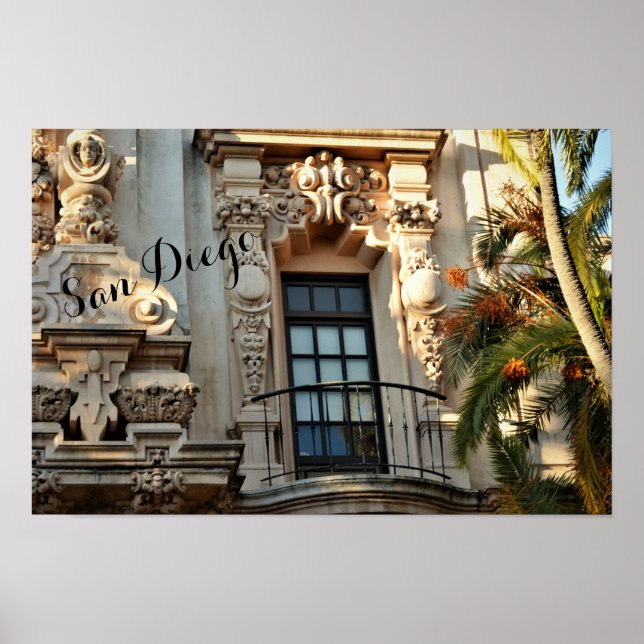 Casa del Prado, Balboa Park, San Diego, Kalifornie Poster (Framsidan)
