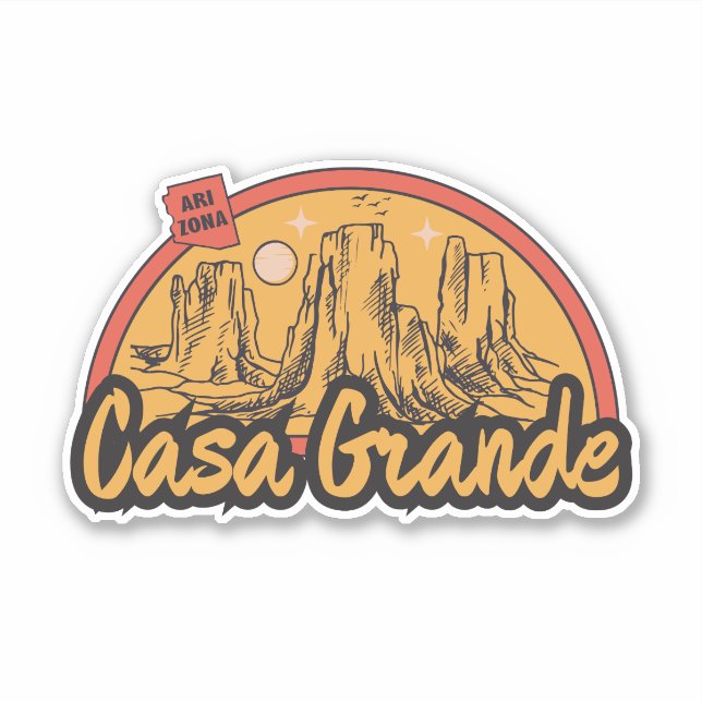 Casa Grande, Arizona  Klistermärken (Framsida)