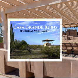 Casa Grande, det stora huset, National Monument AZ Vykort