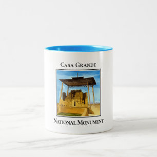 Casa Grande Nationalmonument Arizona Två-Tonad Mugg