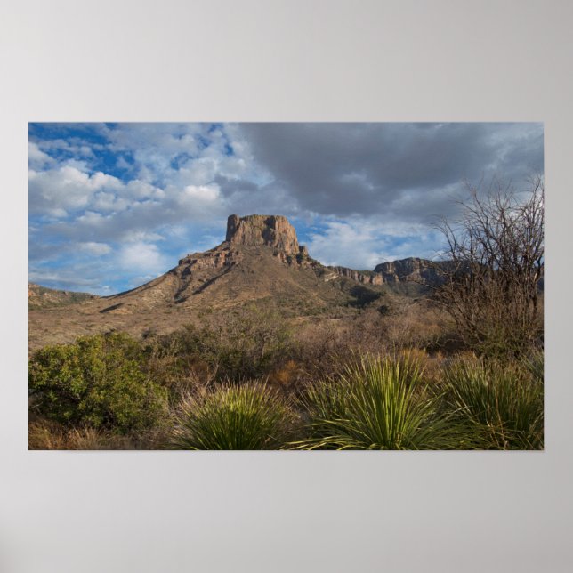 Casa Grande Peak, Chisos Basin, Big Bend Poster (Framsidan)
