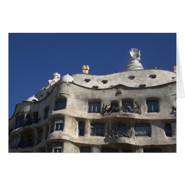Casa Milà, Barcelona Hälsningskort (Framsidan Horizontal)