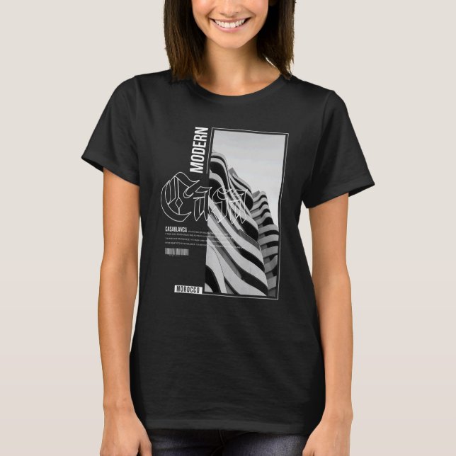 Casablanca City Modern Loely Architecture 1 T Shirt (Framsida)