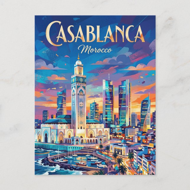 Casablanca Finance City Marocko Vykort (Framsida)