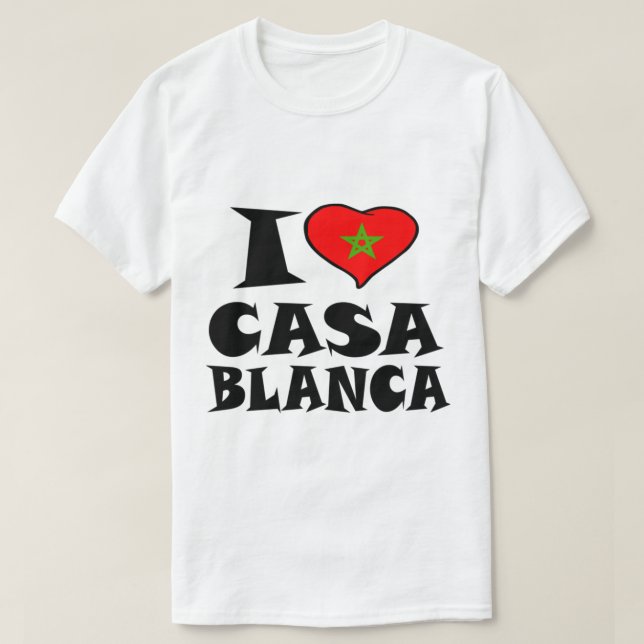 Casablanca I Kärlek Casablanca T Shirt (Design framsida)