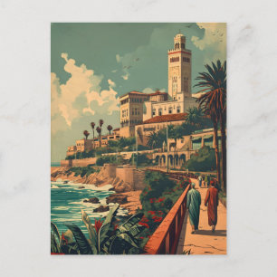 Casablanca Kusten: Vintage Elegance Postcard Vykort