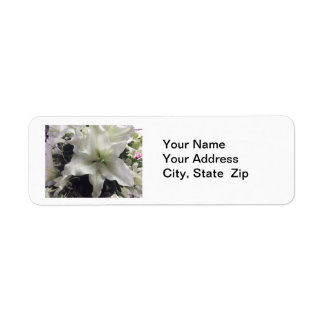 Casablanca Lily Flower Return Address Label Returadress Etikett