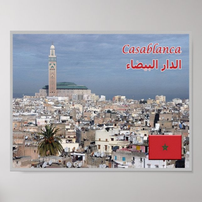 Casablanca - Marocco - Panorama - Poster (Framsidan)