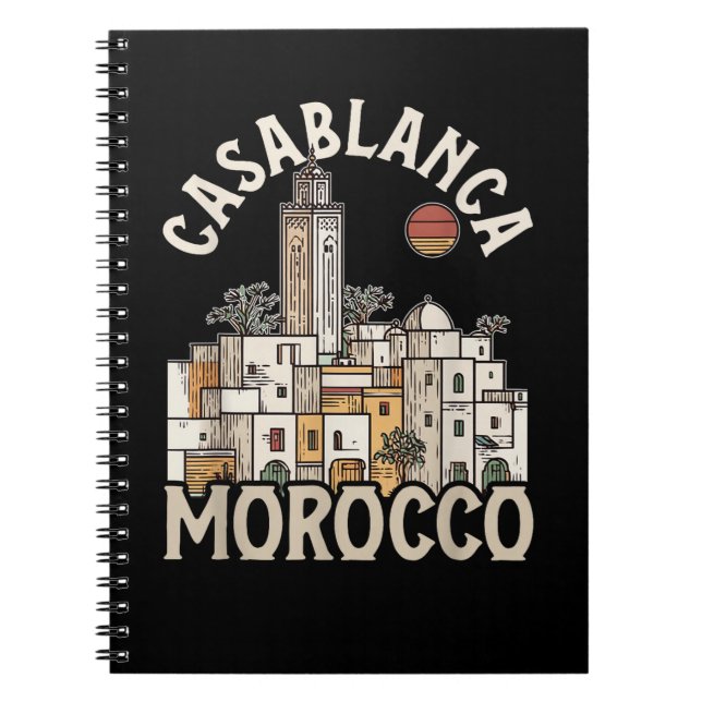 Casablanca Marocko  Anteckningsbok (Framsidan)