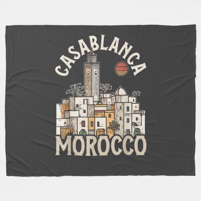 casablanca marocko  fleecefilt (Framsidan (Horisontell))