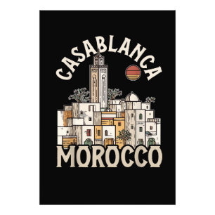 casablanca marocko fototryck