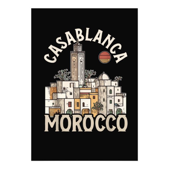 casablanca marocko  fototryck (Framsidan)