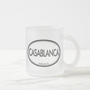 Casablanca Marocko Frostad Glasmugg