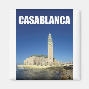 Casablanca Marocko Hassan II-moskén Magnet