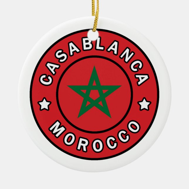 Casablanca Marocko Julgransprydnad Keramik (Framsidan)