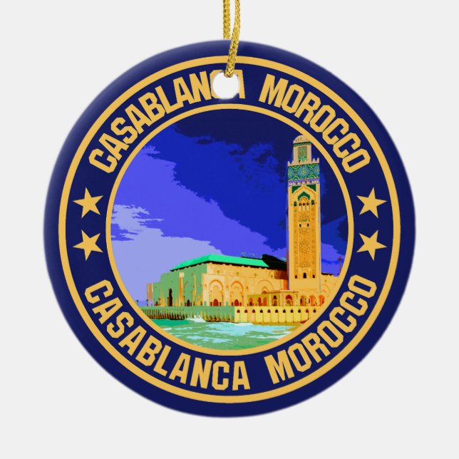 Casablanca Marocko Julgransprydnad Keramik (Framsidan)