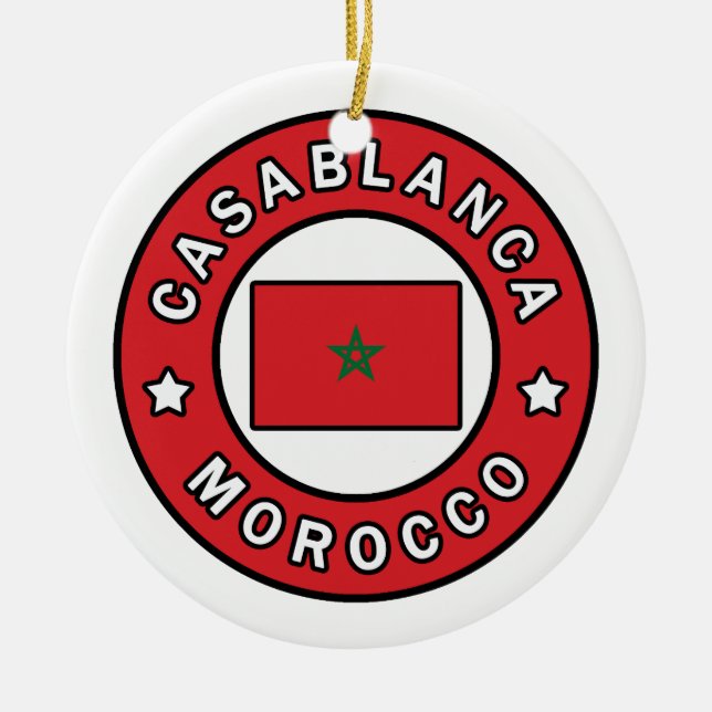 Casablanca Marocko Julgransprydnad Keramik (Framsidan)