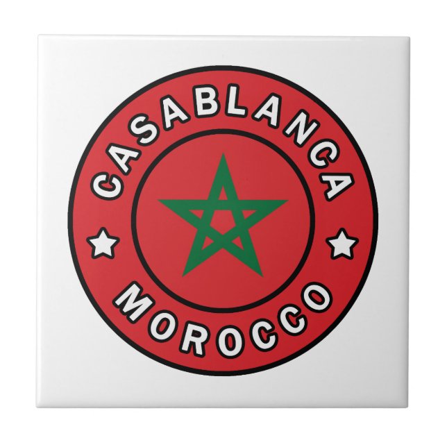 Casablanca Marocko Kakelplatta (Framsidan)