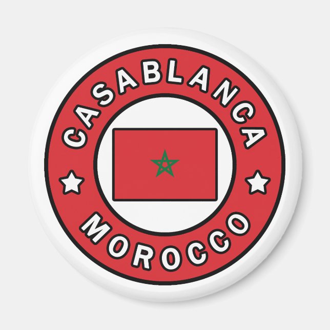 Casablanca Marocko Magnet (Framsidan)