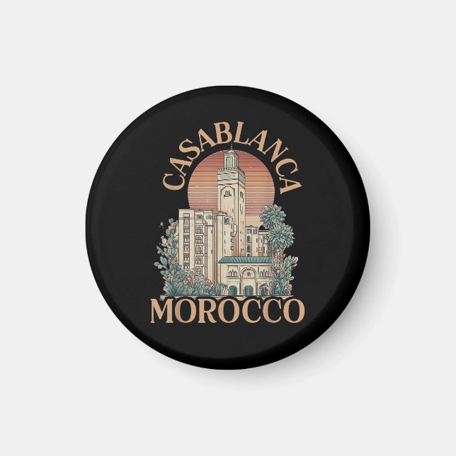Casablanca Marocko Magnet (Framsidan)