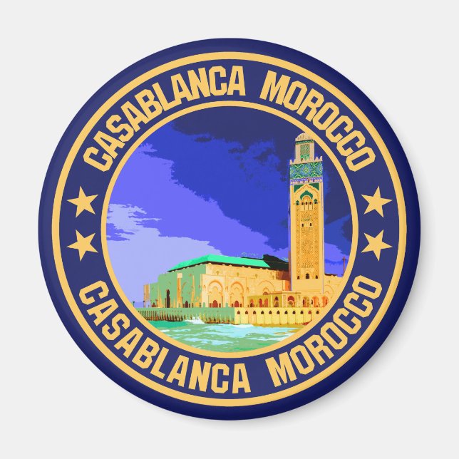 Casablanca Marocko Magnet (Framsidan)