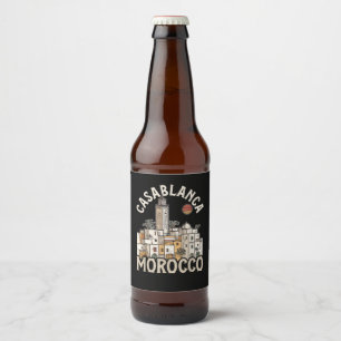 casablanca marocko ölflaska etikett