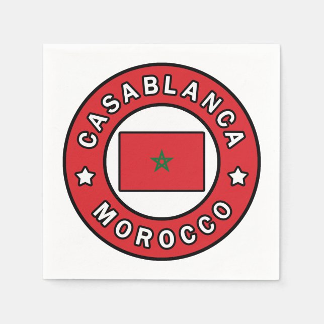 Casablanca Marocko Pappersservett (Framsidan)