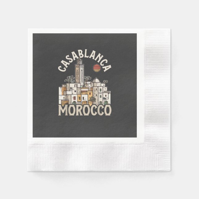 Casablanca Marocko Pappersservett (Framsidan)
