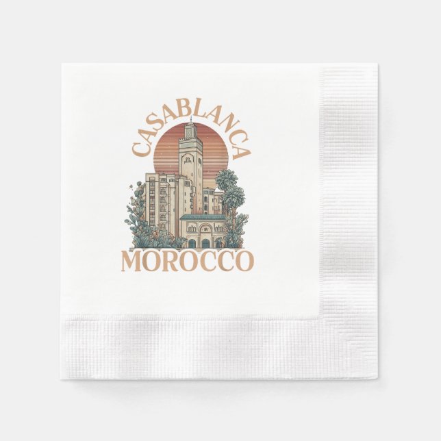 Casablanca Marocko Pappersservett (Framsidan)