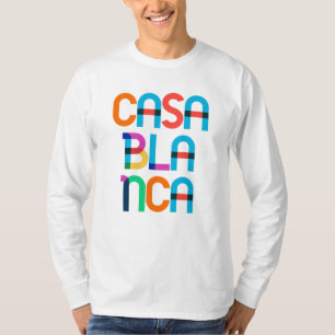 Casablanca Marocko Pop Art Brev T Shirt